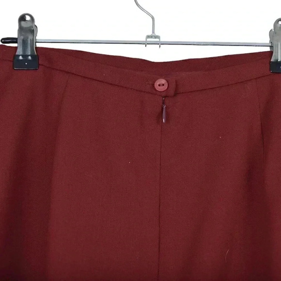 NWT Vintage Braemar Wool Pencil Shirt  Burgundy Size 4 Petite - Picture 4 of 10